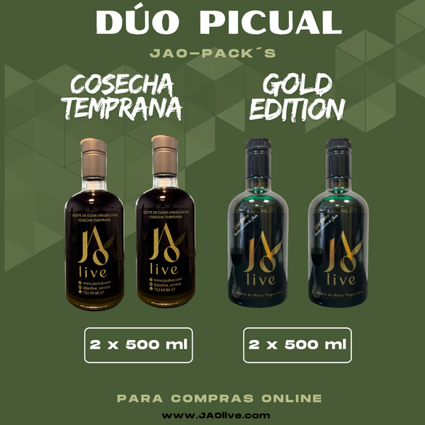 DUO PICUAL ( 2 und Cosecha temprana 500ml + 2 und Gold 500ml)