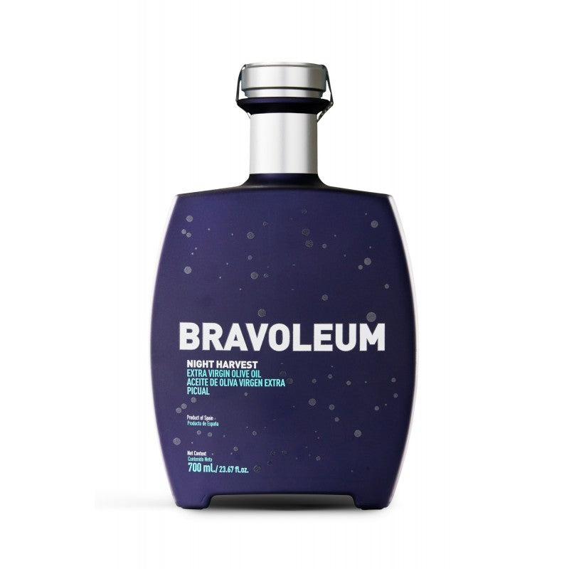 BRAVOLEUM NIGHT HARVEST PICUAL 700ML + ESTUCHE. NUEVA COSECHA 2024-2025.